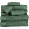 Hastings Home Hastings Home Ribbed 100 Percent Cotton 10 Piece Towel Set - Green 408932GLU